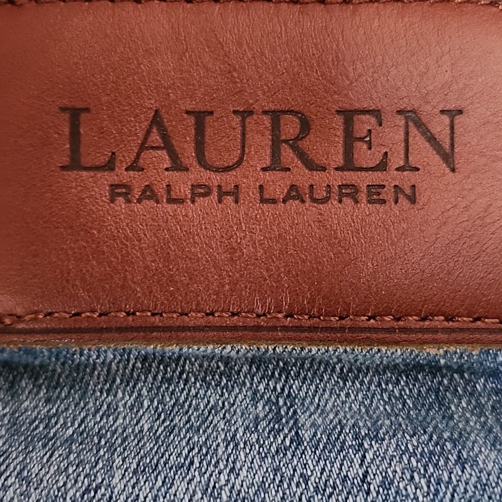Lauren Ralph Lauren, 92% cotton, high rise, straight leg, denim jeans, 10 petite - Picture 4 of 9